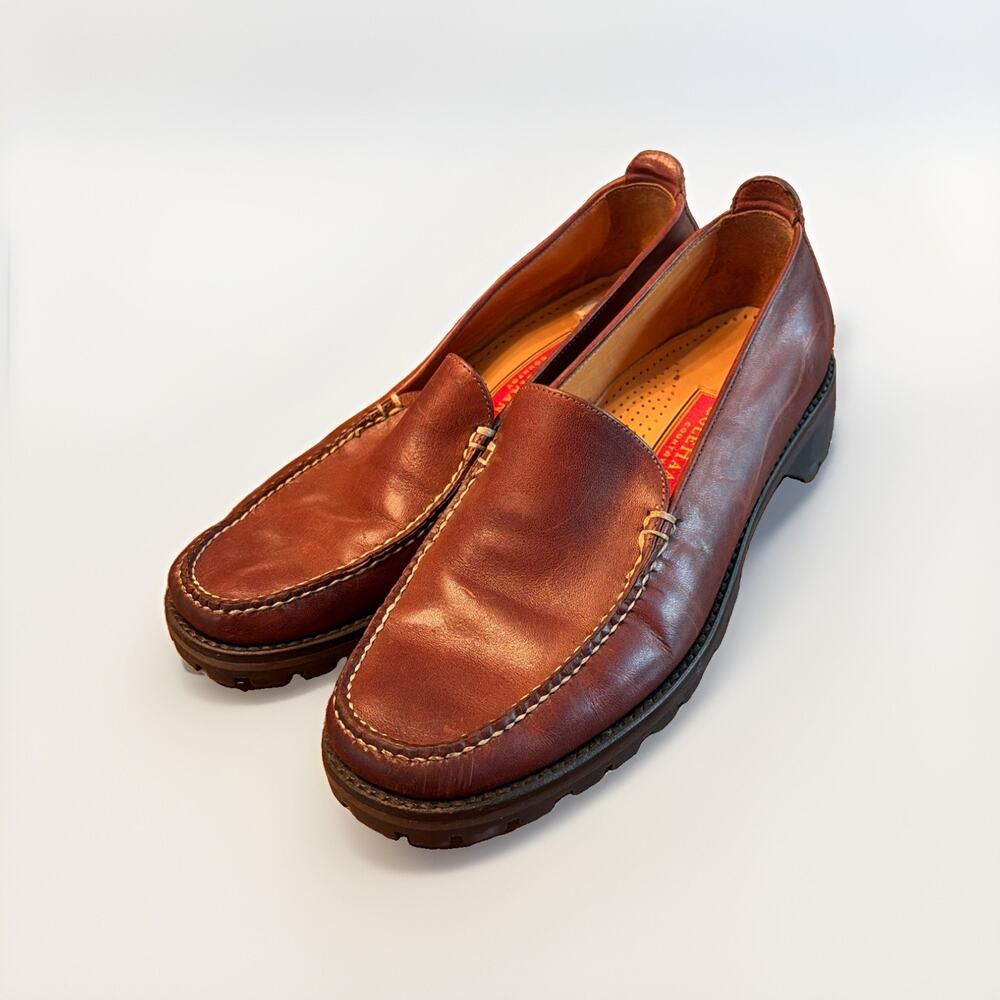 Cole Haan Country D11539 Brown Moc Toe Slip On Flat Loafers 7.5 B